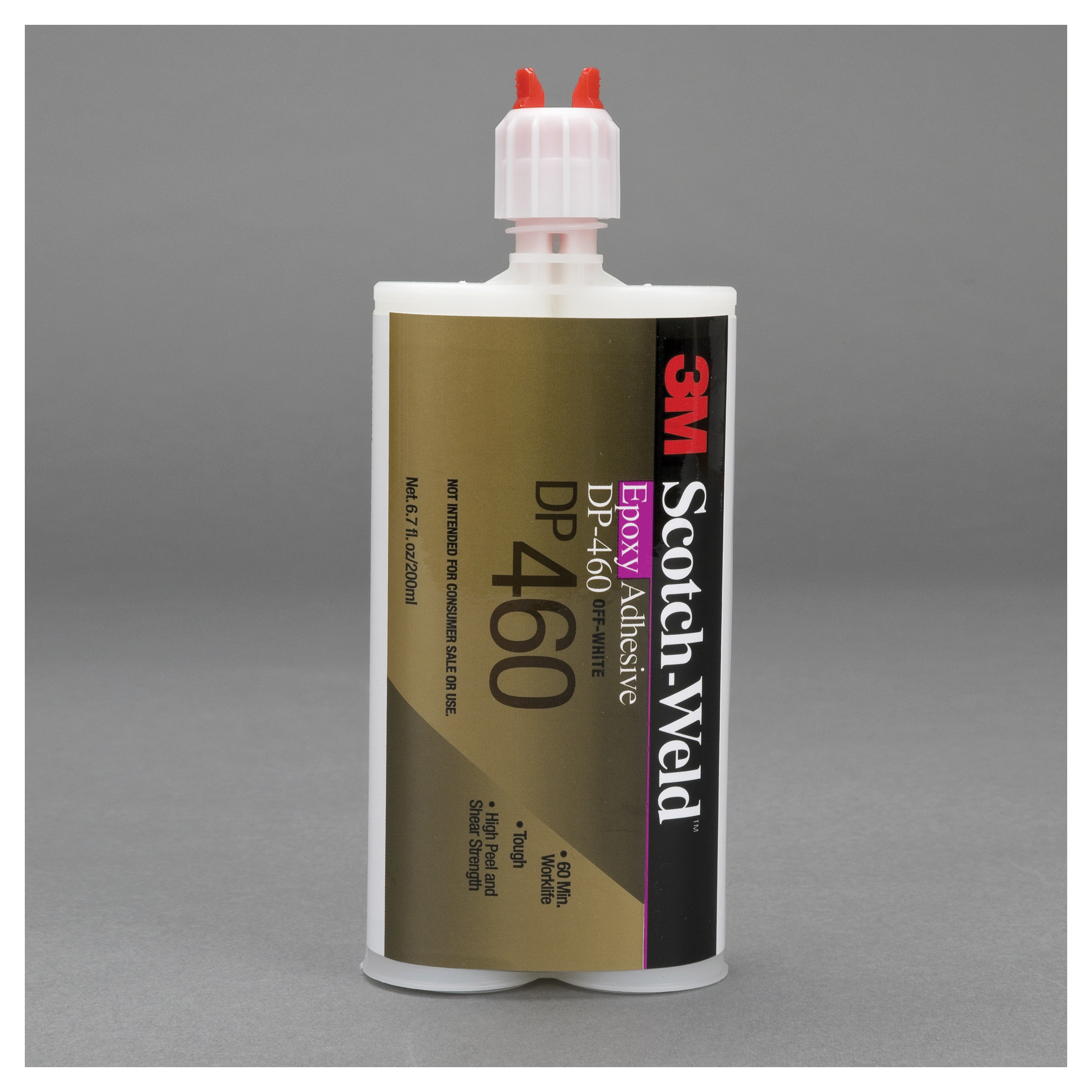 Scotch-Weld 7100069441 2-Part Part Epoxy Adhesive, 200 mL Container Duo-Pak Cartridge Container, Part A: Amber/Part B: White, 48 hr at 72 deg F Curing - Epoxy & Structural Adhesives