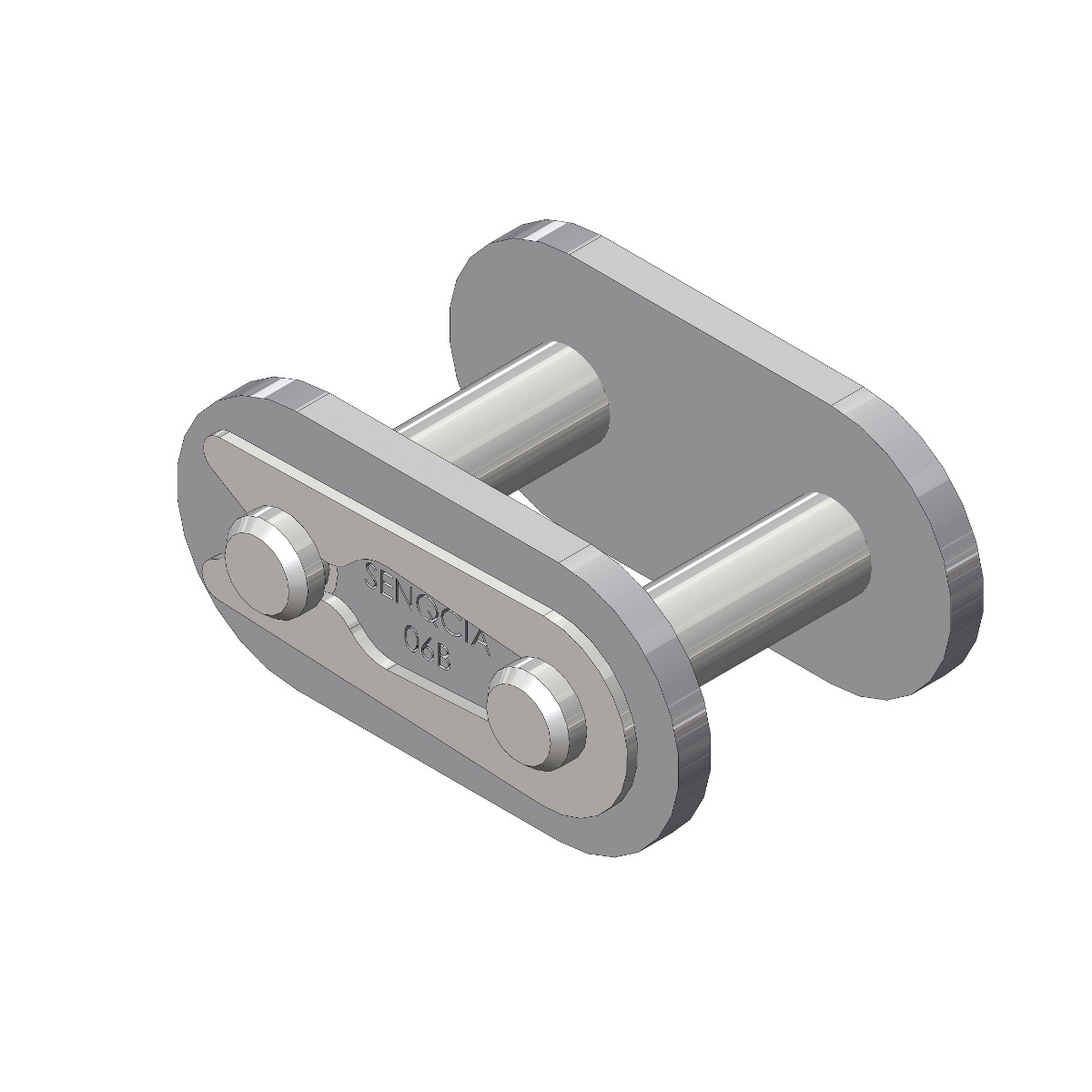 SENQCIA Inspire Series SBR 06BCL British Standard Single Strand Spring Clip Connecting Link, 06B Chain, 3/8 in Pitch, 0.53 in OAW, 0.13 in Dia Pin, Carbon Steel - Roller, Offset & Connecting Links