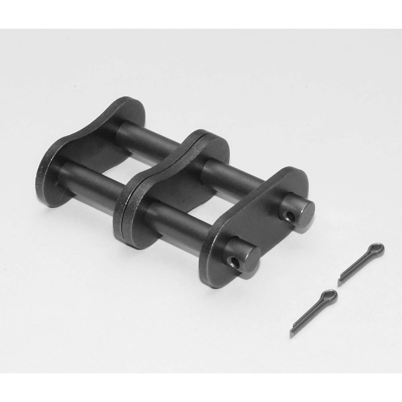 SENQCIA Inspire Series SBR 100-2CL Double Strand Cotter Pin Connecting Link, 100-2 Chain, 1-1/4 in Pitch, 3.1 in OAW, 3/8 in Dia Pin, Carbon Steel - Roller, Offset & Connecting Links
