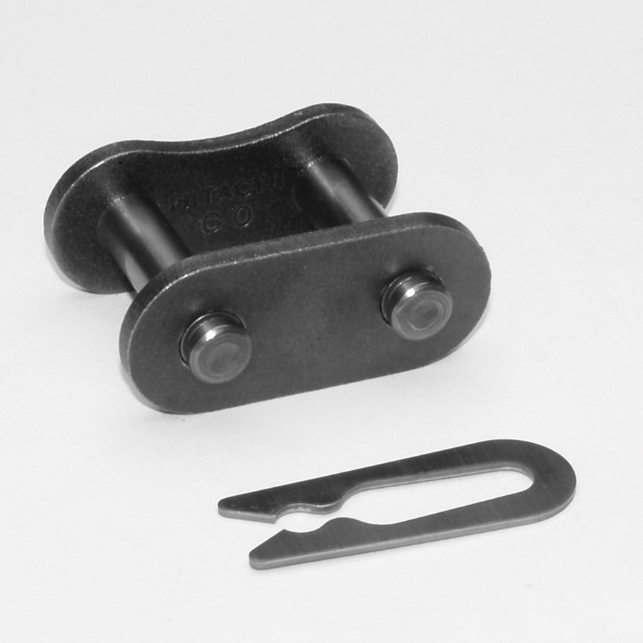 SENQCIA Hi-Max 25HMCL Single Strand Spring Clip Connecting Link, 25 Chain, 1/4 in Pitch, 0.091 in Dia Pin, Carbon Steel - Roller, Offset & Connecting Links