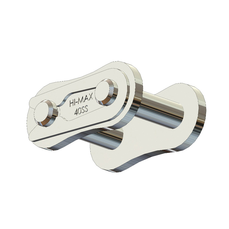 SENQCIA Hi-Max 40SSHMCL Single Strand Spring Clip Connecting Link, 40SS Chain, 1/2 in Pitch, 0.85 in OAW, 0.156 in Dia Pin, 304 Stainless Steel - Roller, Offset & Connecting Links