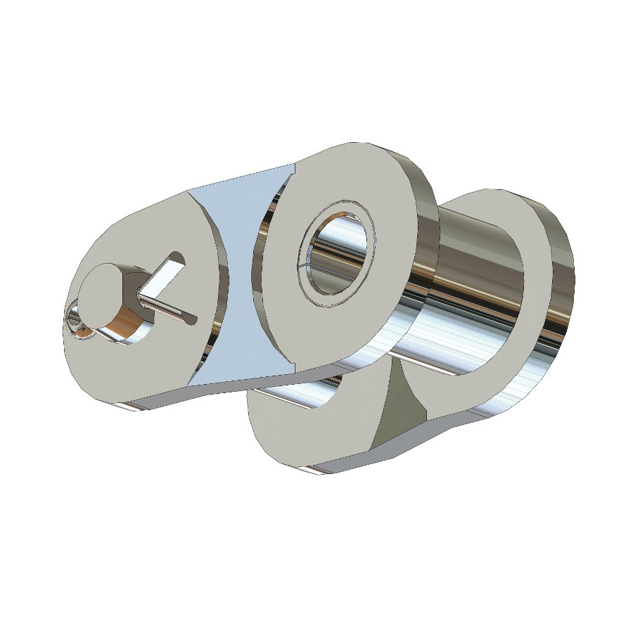 SENQCIA Hi-Max 40SSHMOL Single Strand Cotter Pin Offset Link, 40SS Chain, 1/2 in Pitch, 0.85 in OAW, 0.156 in Dia Pin, 304 Stainless Steel - Roller, Offset & Connecting Links