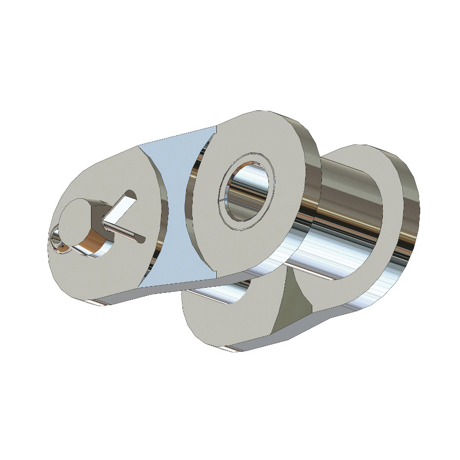 SENQCIA Inspire Series SBR 40SSOL Single Strand Cotter Pin Offset Link, 40SS Chain, 1/2 in Pitch, 0.7 in OAW, 0.156 in Dia Pin, 304 Stainless Steel - Roller, Offset & Connecting Links