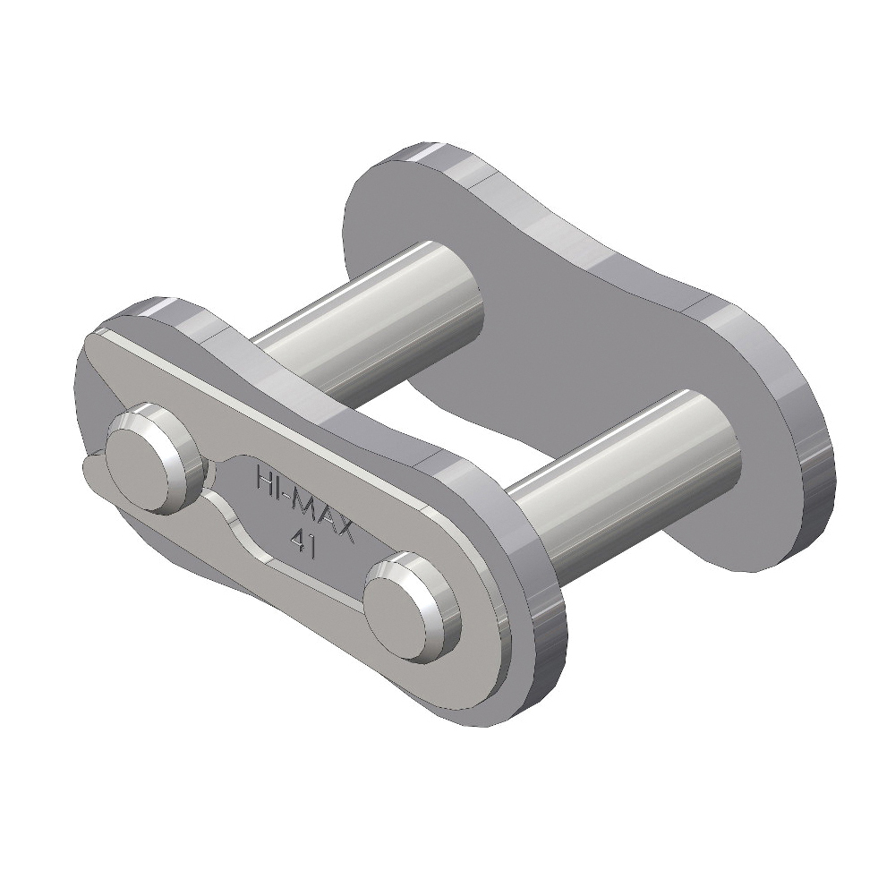 SENQCIA Hi-Max 41HMCL Single Strand Spring Clip Connecting Link, 41 Chain, 1/2 in Pitch, 0.142 in Dia Pin, Carbon Steel - Roller, Offset & Connecting Links
