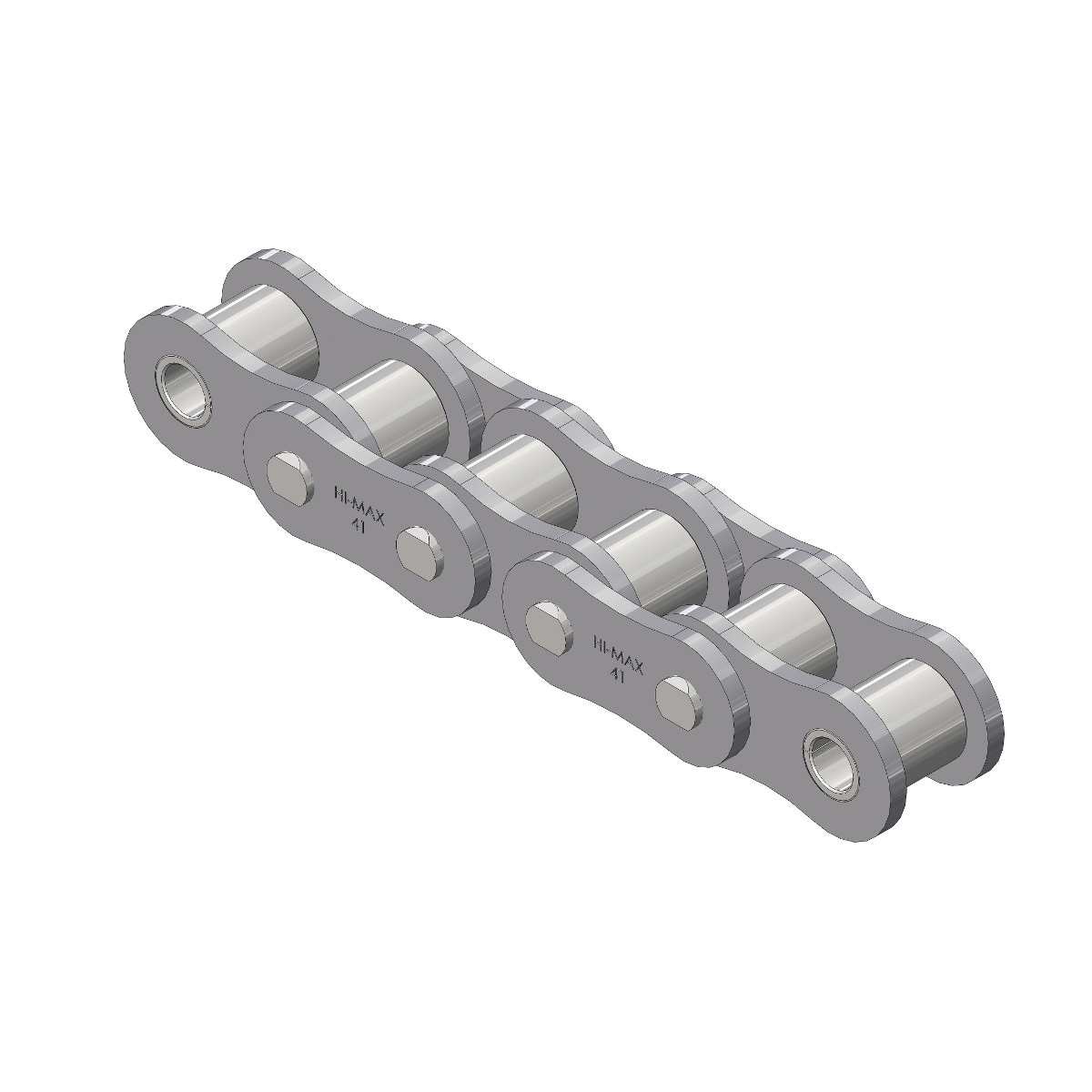 SENQCIA Hi-Max 41HMR100 Riveted Standard Roller Chain, 100 ft OAL, 1/2 in Pitch, 0.306 in Dia x 0.246 in W Roller, Carbon Steel - Roller Chains
