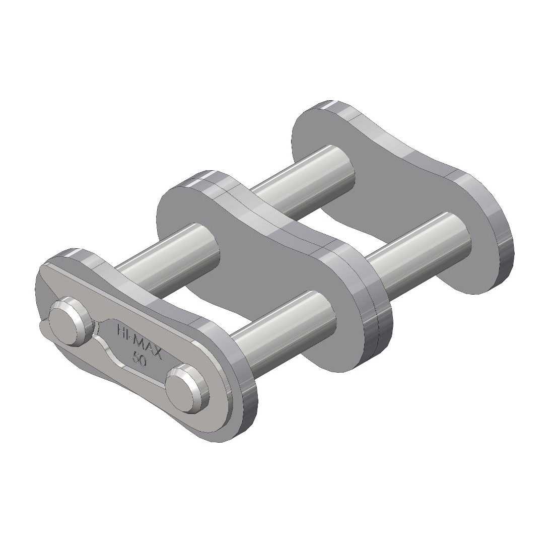 SENQCIA Hi-Max 50-2HMCL Double Strand Spring Clip Connecting Link, 50-2 Chain, 5/8 in Pitch, 0.2 in Dia Pin, Carbon Steel - Roller, Offset & Connecting Links