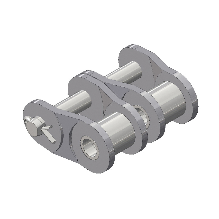 SENQCIA Hi-Max 50-2HMOL Double Strand Cotter Pin Offset Link, 50-2 Chain, 5/8 in Pitch, 0.2 in Dia Pin, Carbon Steel - Roller, Offset & Connecting Links