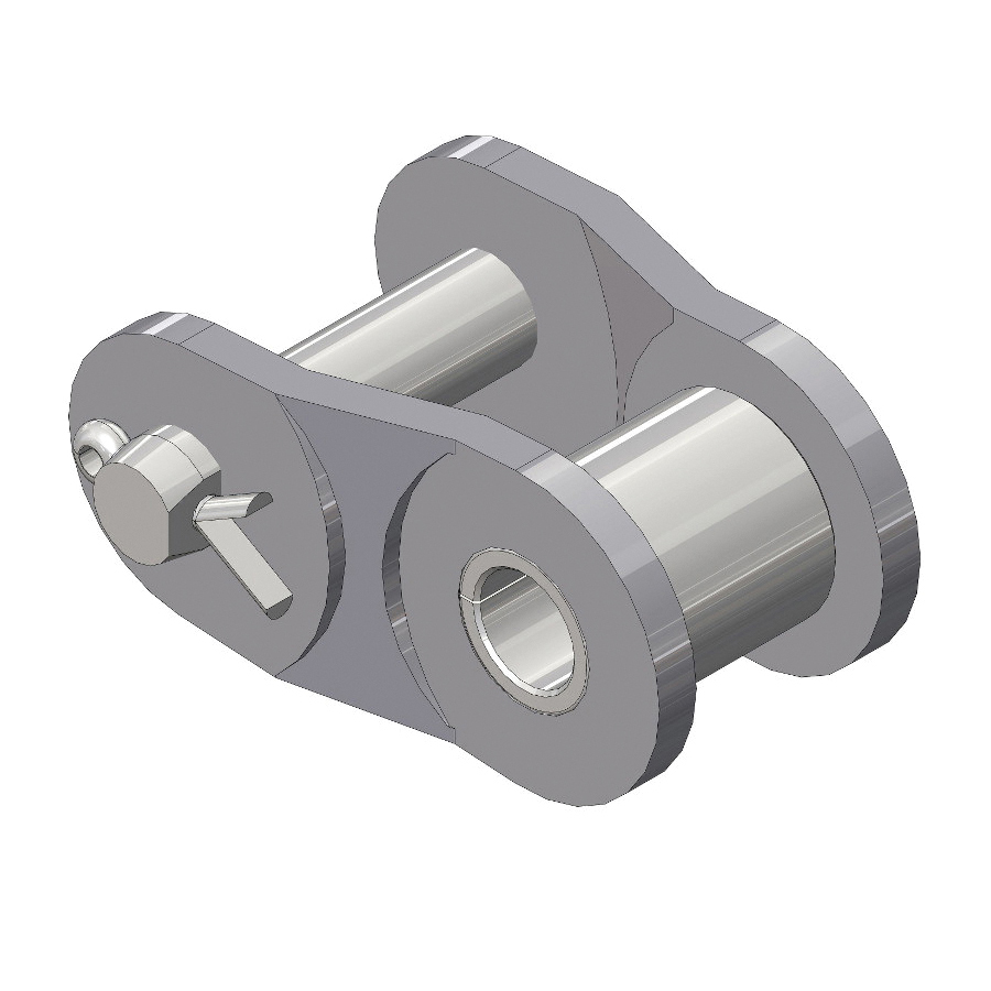 SENQCIA Hi-Max 50HMOL Single Strand Cotter Pin Offset Link, 50 Chain, 5/8 in Pitch, 0.2 in Dia Pin, Carbon Steel - Roller, Offset & Connecting Links