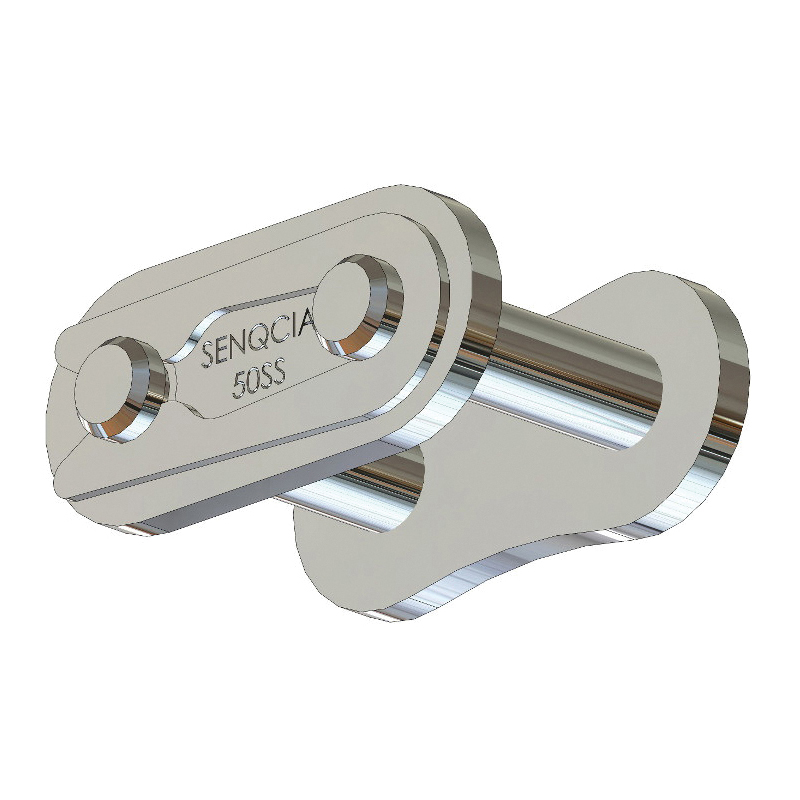 SENQCIA Inspire Series SBR 50SSCL Single Strand Spring Clip Connecting Link, 50SS Chain, 5/8 in Pitch, 0.87 in OAW, 0.2 in Dia Pin, 304 Stainless Steel - Roller, Offset & Connecting Links