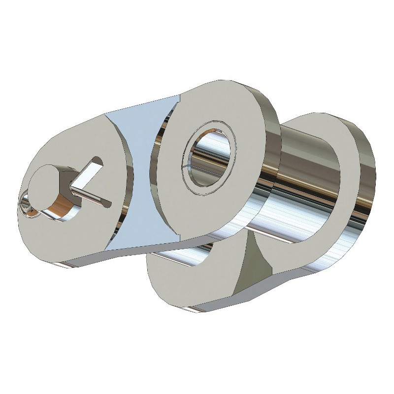 SENQCIA Inspire Series SBR 50SSOL Single Strand Cotter Pin Offset Link, 50SS Chain, 5/8 in Pitch, 0.87 in OAW, 0.2 in Dia Pin, 304 Stainless Steel - Roller, Offset & Connecting Links