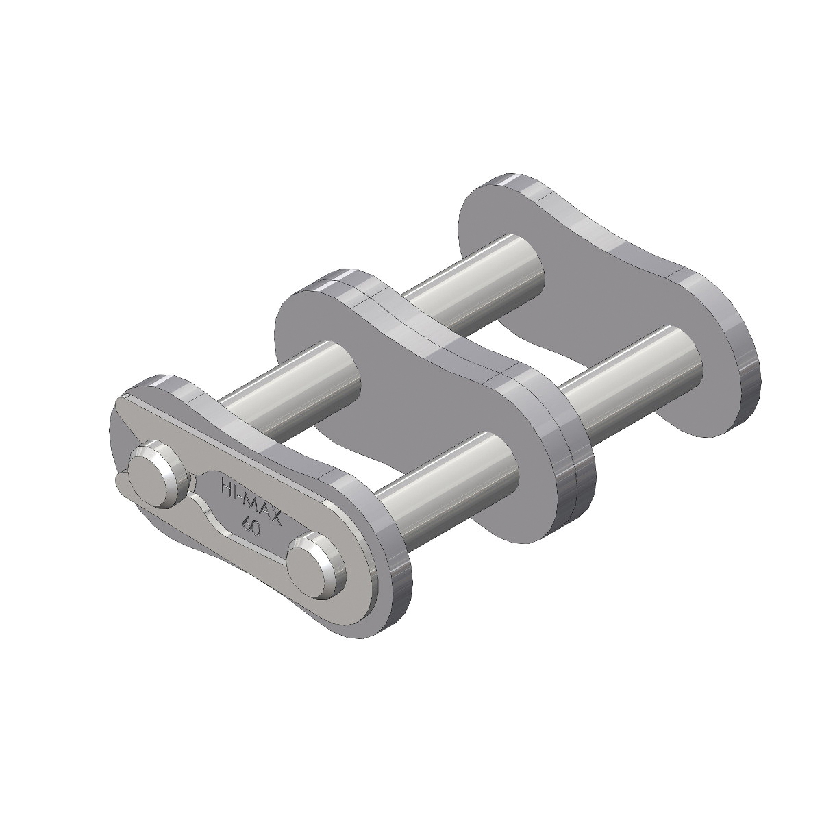 SENQCIA Hi-Max 60-2HMCL Double Strand Spring Clip Connecting Link, 60-2 Chain, 3/4 in Pitch, 0.235 in Dia Pin, Carbon Steel - Roller, Offset & Connecting Links
