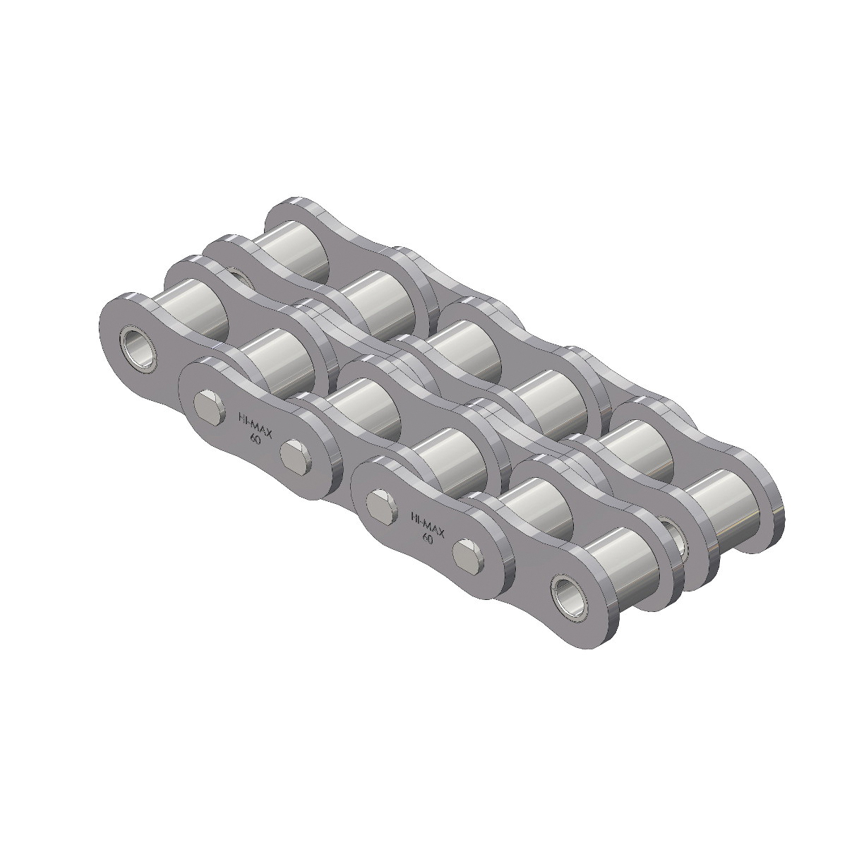 SENQCIA Hi-Max 60-2HMRB Riveted Standard Roller Chain, 10 ft OAL, 3/4 in Pitch, 0.469 in Dia x 1/2 in W Roller, Carbon Steel - Roller Chains