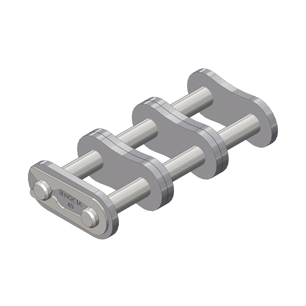 SENQCIA Inspire Series SBR 60-3CL Triple Strand Spring Clip Connecting Link, 60-3 Chain, 3/4 in Pitch, 2.86 in OAW, 0.234 in Dia Pin, Carbon Steel - Roller, Offset & Connecting Links