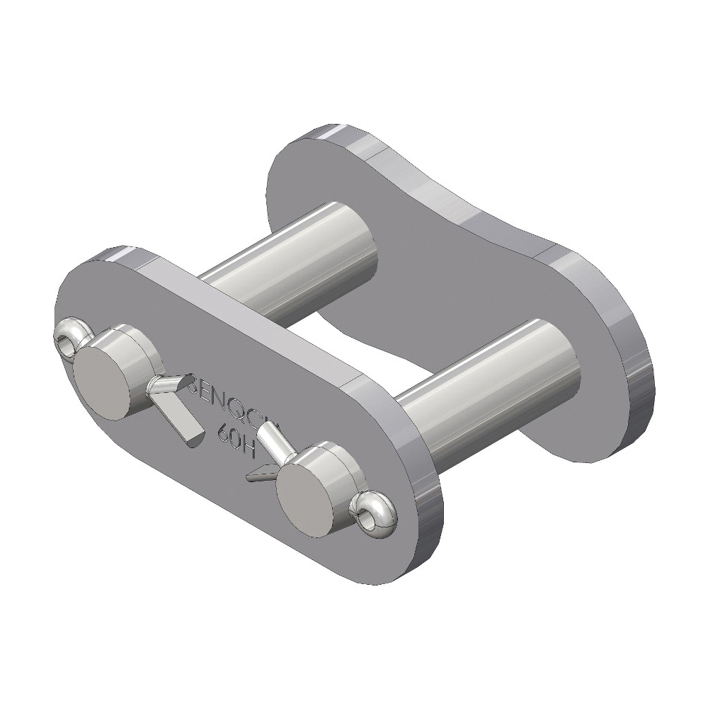 SENQCIA Inspire Series SBR 60HCLCP Heavy Series Single Strand Cotter Pin Connecting Link, 60H Chain, 3/4 in Pitch, 1.21 in OAW, 0.234 in Dia Pin, Carbon Steel - Roller, Offset & Connecting Links