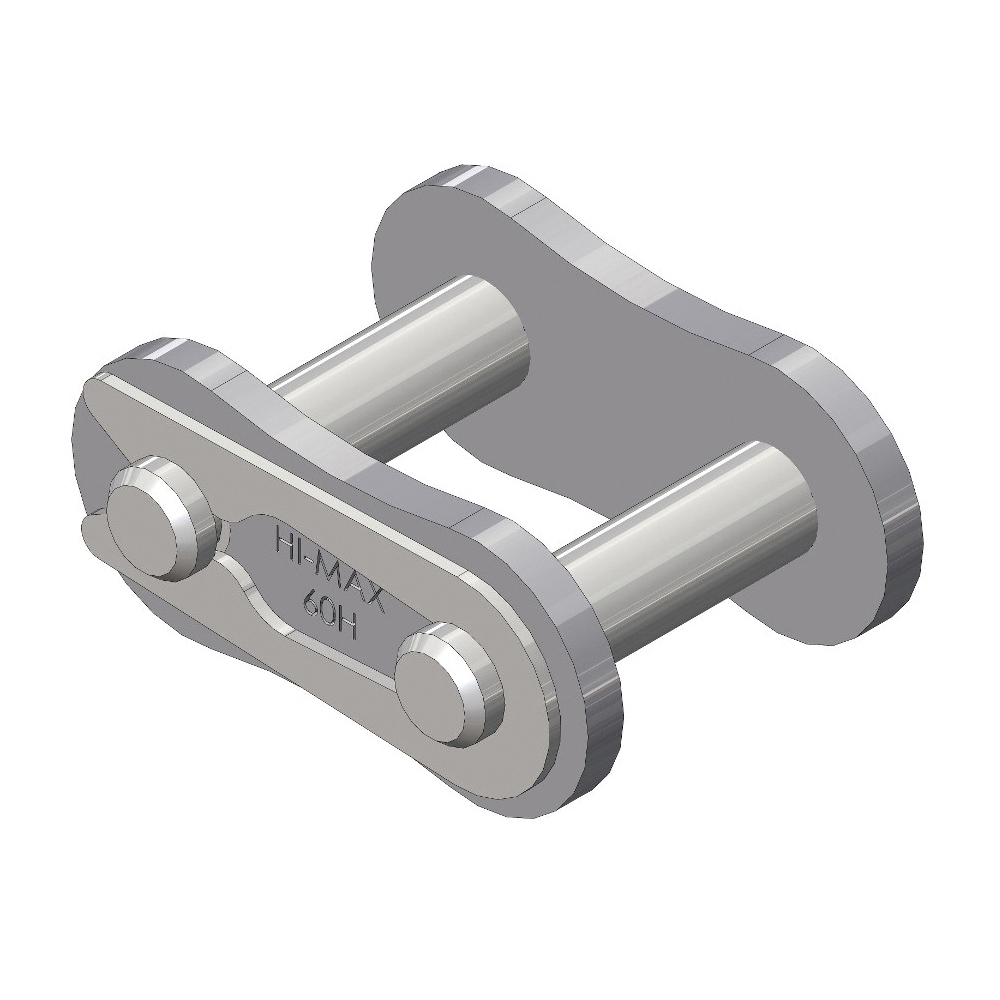 SENQCIA Hi-Max 60HHMCL Heavy Series Single Strand Spring Clip Connecting Link, 60H Chain, 3/4 in Pitch, 1.37 in OAW, 0.235 in Dia Pin, Carbon Steel - Roller, Offset & Connecting Links
