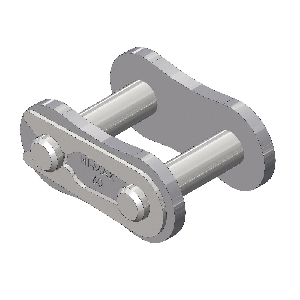 SENQCIA Hi-Max 60HMCL Single Strand Spring Clip Connecting Link, 60 Chain, 3/4 in Pitch, 0.235 in Dia Pin, Carbon Steel - Roller, Offset & Connecting Links