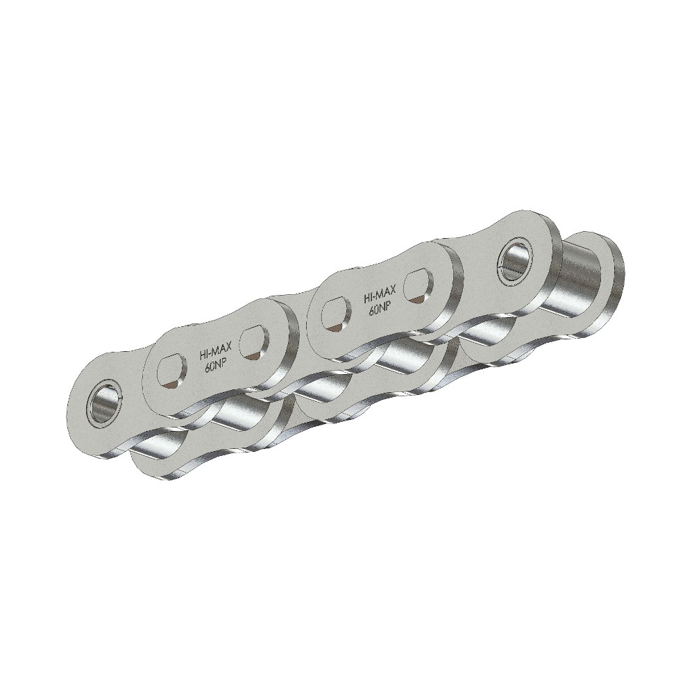 SENQCIA Hi-Max SBR 60NPHMRB Riveted Standard Roller Chain, 10 ft OAL, 3/4 in Pitch, 0.469 in Dia x 1/2 in W Roller, Carbon Steel - Roller Chains