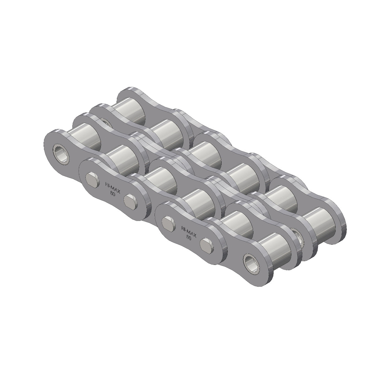 SENQCIA Hi-Max 80-2HMRB Riveted Standard Roller Chain, 10 ft OAL, 1 in Pitch, 5/8 in Dia x 5/8 in W Roller, Carbon Steel - Roller Chains