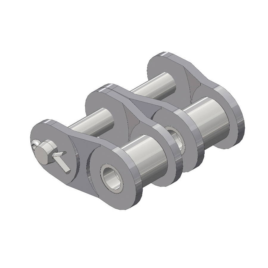 SENQCIA Inspire Series SBR 80-2OL Double Strand Cotter Pin Offset Link, 80-2 Chain, 1 in Pitch, 2.54 in OAW, 0.312 in Dia Pin, Carbon Steel - Roller, Offset & Connecting Links