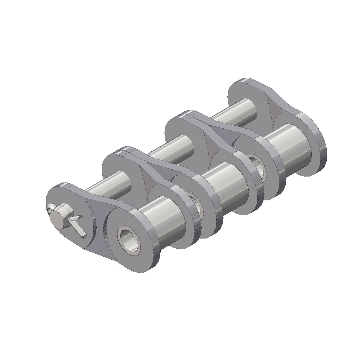 SENQCIA Inspire Series SBR 80-3OL Triple Strand Cotter Pin Offset Link, 80-3 Chain, 1 in Pitch, 3.7 in OAW, 0.312 in Dia Pin, Carbon Steel - Roller, Offset & Connecting Links