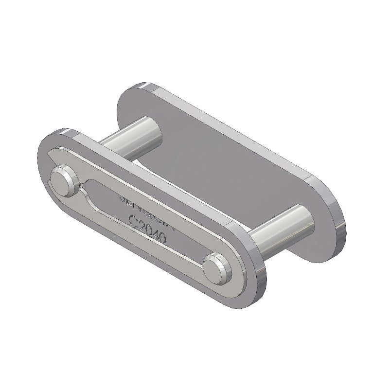 SENQCIA Inspire Series SBR C2040CLSC Conveyor Series Double Pitch Single Strand Spring Clip Connecting Link, C2040 Chain, 1 in Pitch, 0.73 in OAW, 0.156 in Dia Pin, Carbon Steel - Roller, Offset & Connecting Links
