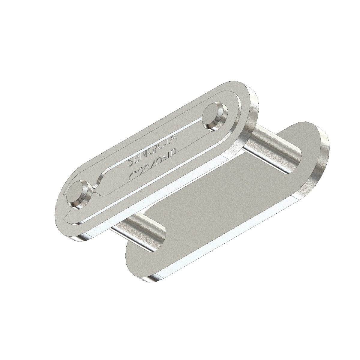 SENQCIA Inspire Series SBR C2040NPCLSC Conveyor Series Double Pitch Single Strand Spring Clip Connecting Link, C2040NP Chain, 1 in Pitch, 0.73 in OAW, 0.156 in Dia Pin, Steel - Roller, Offset & Connecting Links