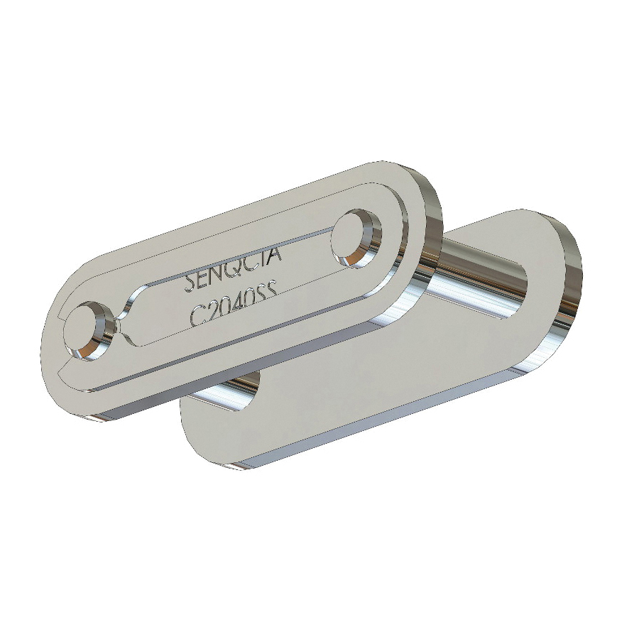 SENQCIA Inspire Series SBR C2040SSCLSC Conveyor Series Double Pitch Single Strand Spring Clip Connecting Link, C2040SS Chain, 1 in Pitch, 0.73 in OAW, 0.156 in Dia Pin, 304 Stainless Steel - Roller, Offset & Connecting Links