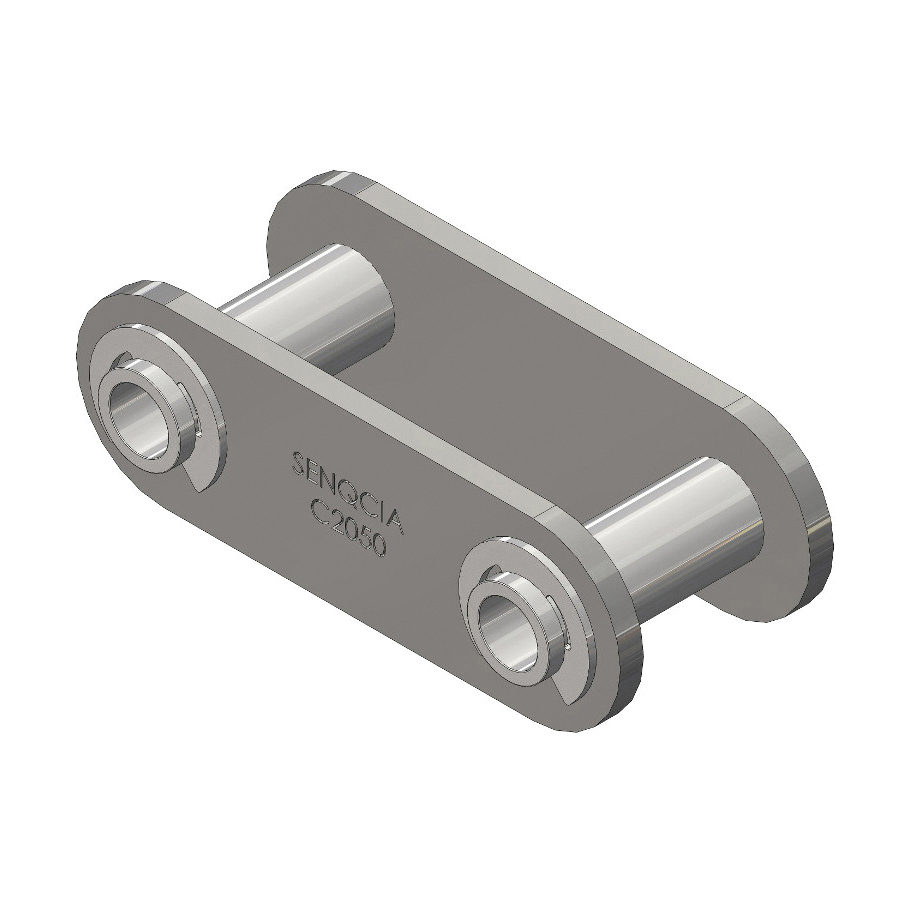 SENQCIA Inspire Series SBR C2050HPCL Conveyor Series Double Pitch Single Strand Hollow Pin Spring Clip Connecting Link, C2050HP Chain, 1-1/4 in Pitch, 0.279 in Dia Pin, Carbon Steel - Roller, Offset & Connecting Links