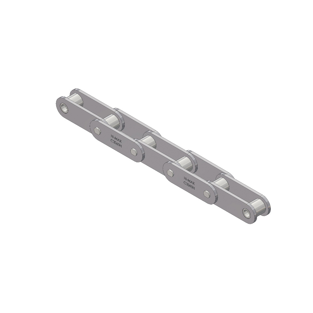 SENQCIA Hi-Max C2060HMR100 Conveyor Series Double Pitch Riveted Standard Roller Chain, 100 ft OAL, 1-1/2 in Pitch, 0.469 in Dia x 1/2 in W Roller, Carbon Steel - Roller Chains