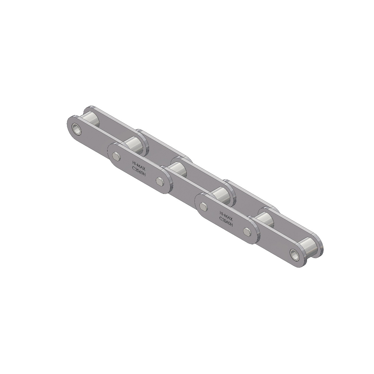 SENQCIA Hi-Max C2060HMRB Conveyor Series Double Pitch Riveted Standard Roller Chain, 10 ft OAL, 1-1/2 in Pitch, 0.469 in Dia x 1/2 in W Roller, Carbon Steel - Roller Chains