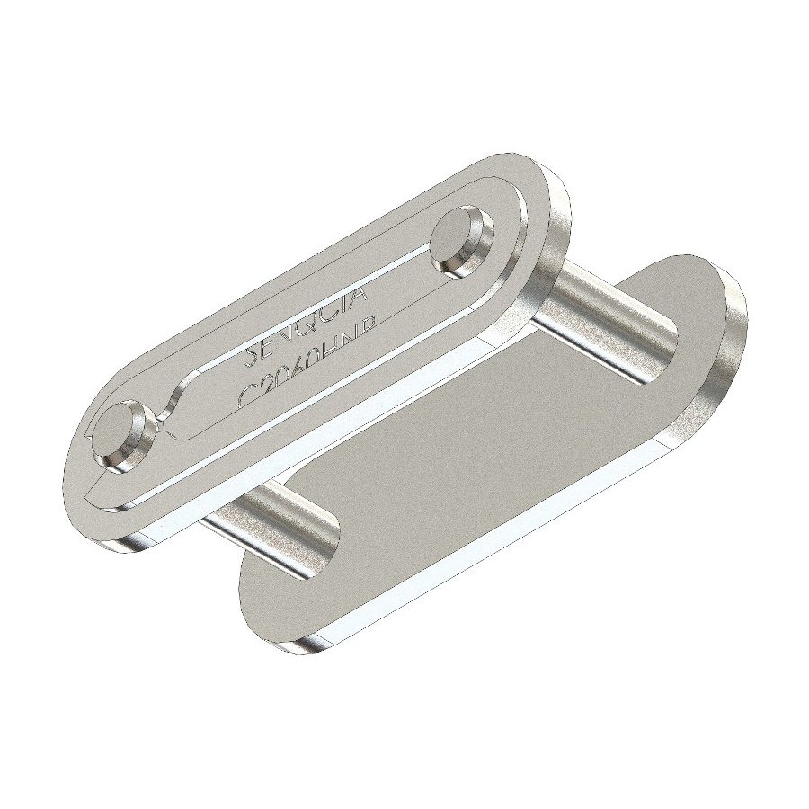 SENQCIA Inspire Series SBR C2060NPCLSC Conveyor Series Double Pitch Single Strand Spring Clip Connecting Link, C2060HNP Chain, 1-1/2 in Pitch, 1.22 in OAW, 0.234 in Dia Pin, Steel - Roller, Offset & Connecting Links