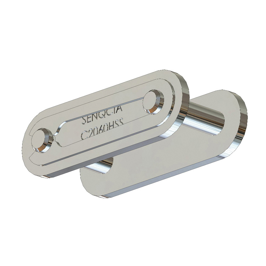 SENQCIA Inspire Series SBR C2060SSCLSC Conveyor Series Double Pitch Single Strand Spring Clip Connecting Link, C2060HSS Chain, 1-1/2 in Pitch, 1.22 in OAW, 0.234 in Dia Pin, 304 Stainless Steel - Roller, Offset & Connecting Links