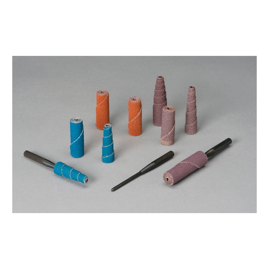 Standard Abrasives 7100093092 Straight Cartridge Roll, 1/2 in Dia x 1-1/2 in OAL, 1/8 in Dia Pilot Hole, P240 Grit, Aluminum Oxide Abrasive - Cartridge Rolls
