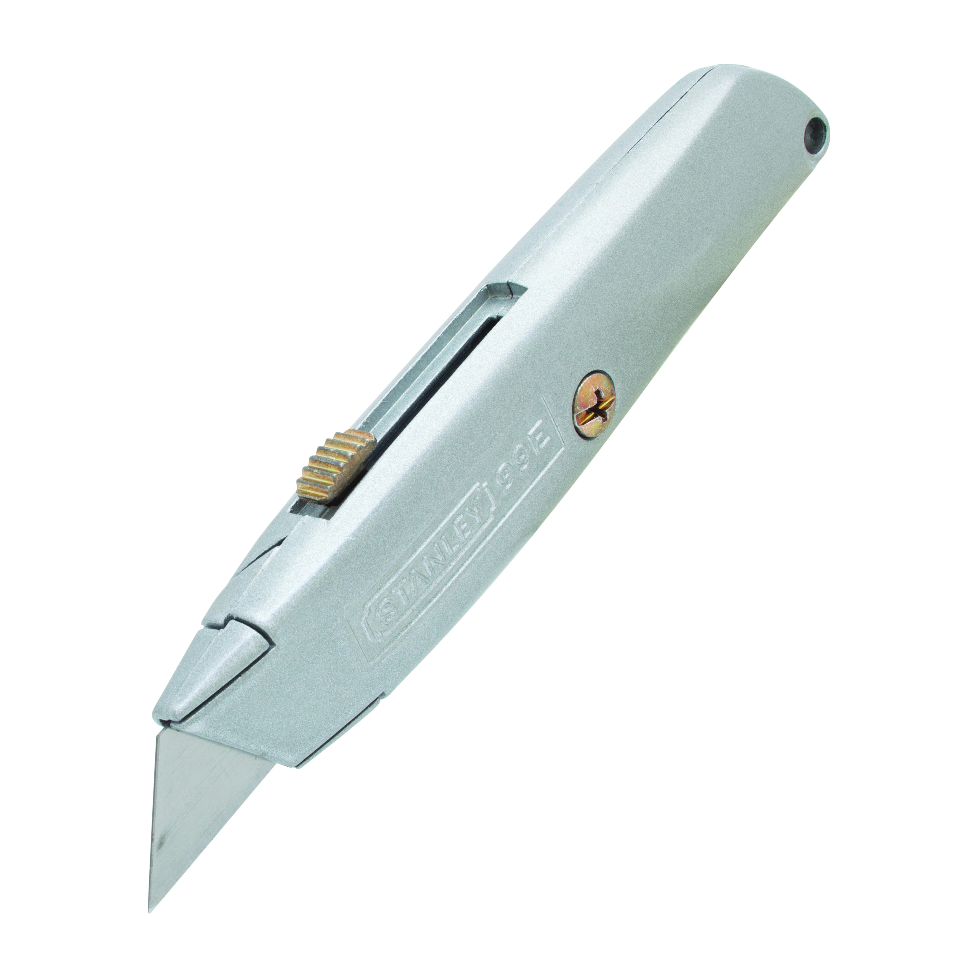 Stanley Classic 99 10-099 Utility Knife, Retractable Blade, High Carbon Steel Blade, 3 Blades Included, 6 in OAL - Utility Knives