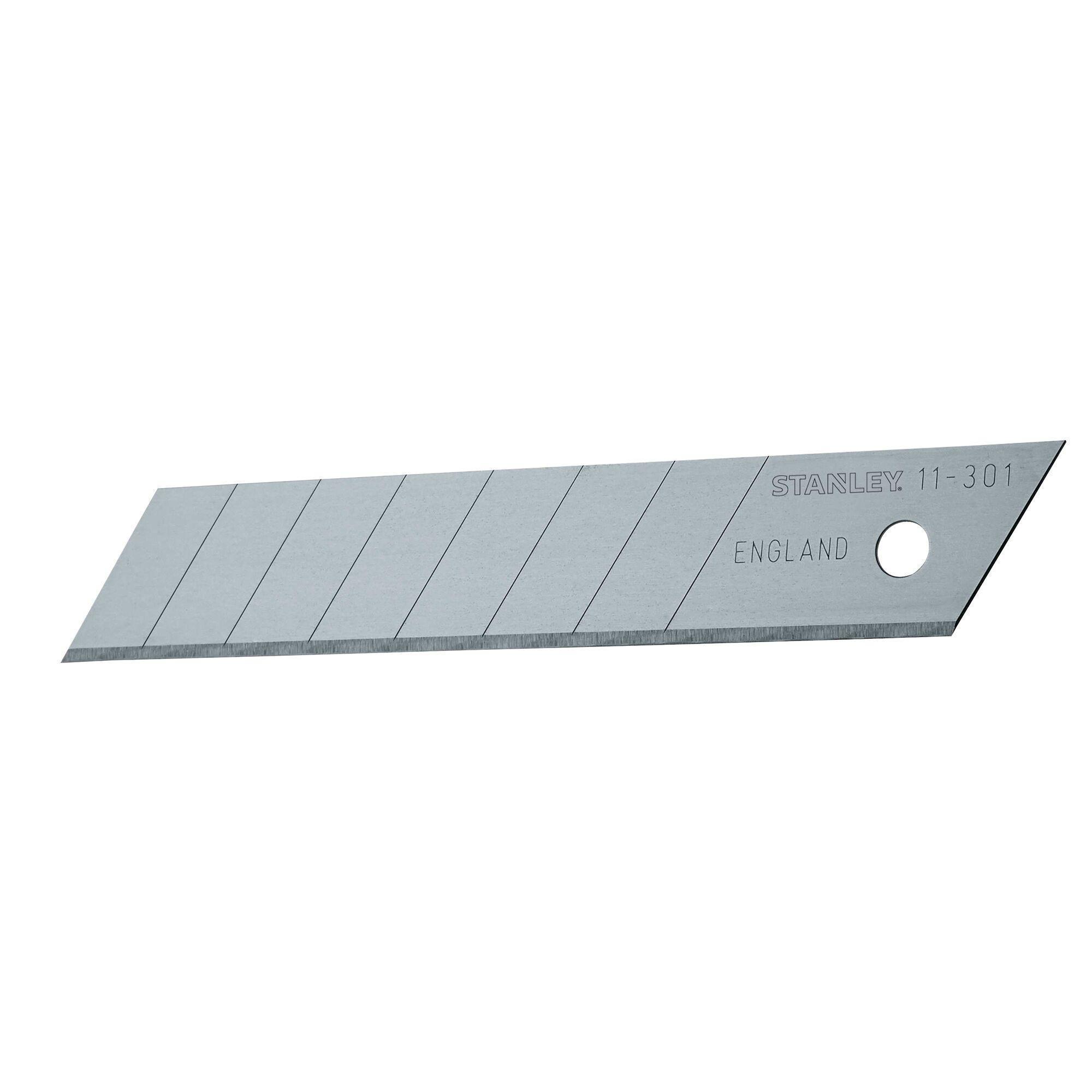 Stanley Quick-Point 11-301 Utility Replacement Blade, High Carbon Steel, Snap-Off, 4-1/4 in L x 0.02 in W Blade, Compatible With: 10-218, 10-480, 10-380, 10-280, 10-220, 10-481 and 10-151 Snap-Off Blade Knife and 18 mm Snap-Off Blade Knife, 0.02 in THK - Utility Replacement Blades