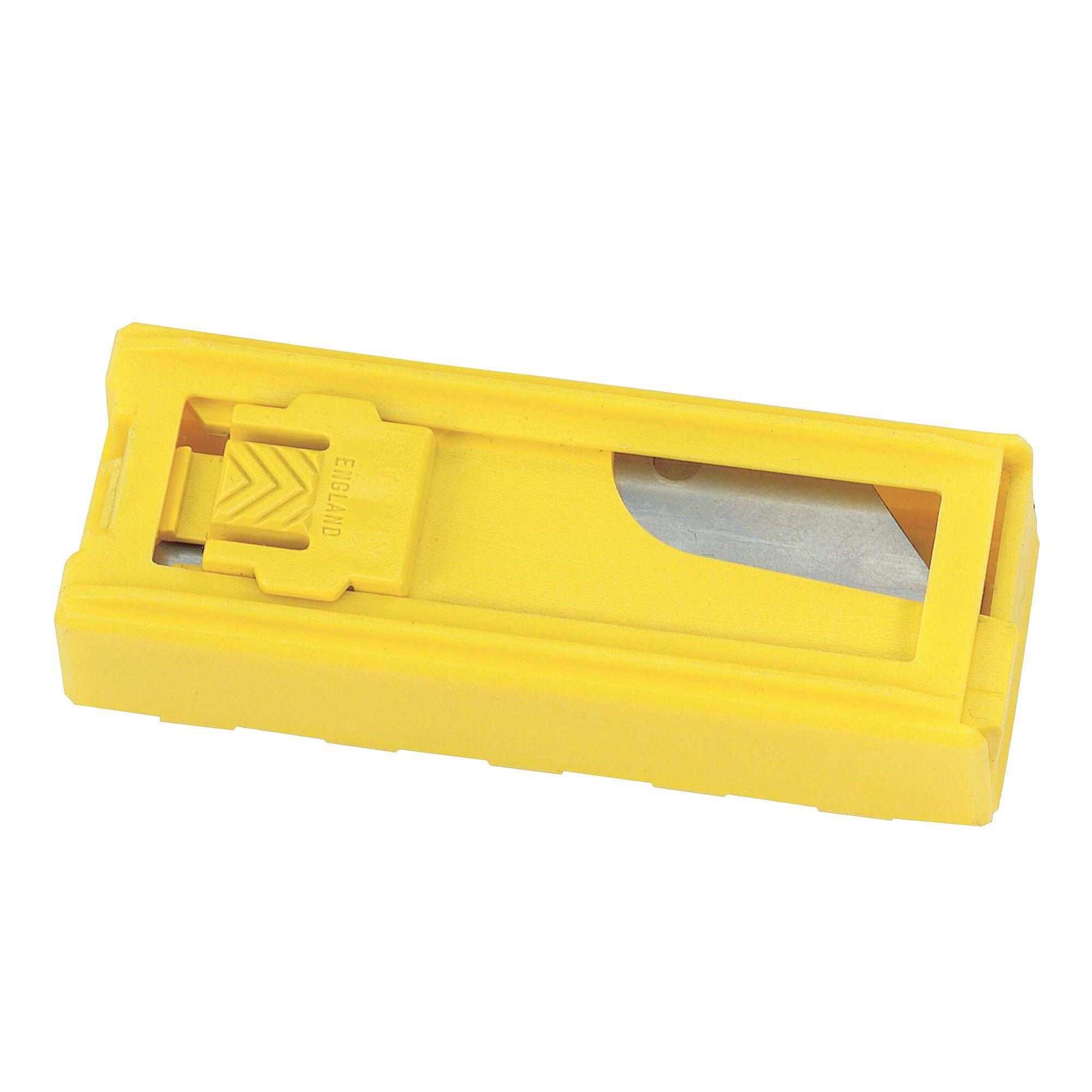 Stanley 1992 11-921T Heavy Duty Utility Knife Blade With Dispenser, Sharp Point/Straight Edge, 2-7/16 in L x 0.024 in W, 0.024 in THK, High Carbon Steel - Utility Replacement Blades