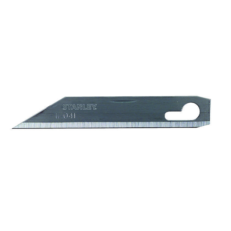 Stanley 11-041 Utility Replacement Blade, Sharp Point/Straight Edge, 2-9/16 in L x 1/2 in W, Compatible With 10-049 Utility Knife, 0.04 in THK, Stainless Steel - Utility Replacement Blades