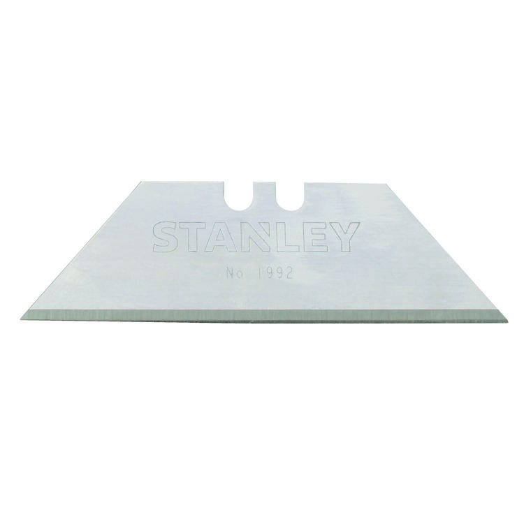 Stanley 1992 11-921 Heavy Duty Utility Knife Blade, Sharp Point/Straight Edge, 2-7/16 in L x 3/4 in W, 0.024 in THK, High Carbon Steel - Utility Replacement Blades