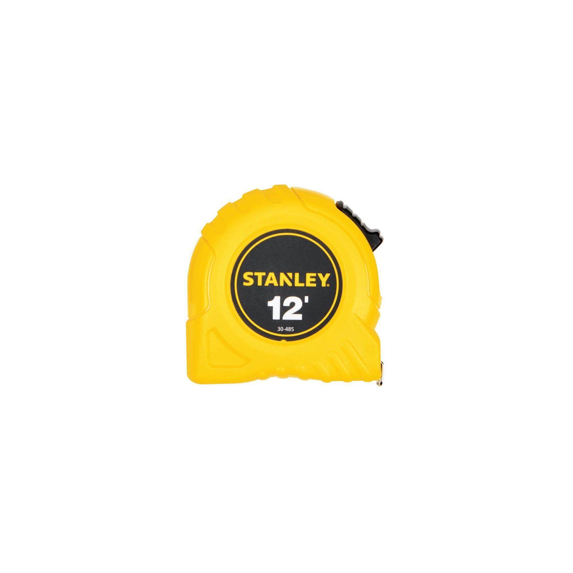 Stanley 30-485 Tape Rule, 12 ft L x 1/2 in W Blade, Polymer Coated Steel Blade - Measuring Tapes