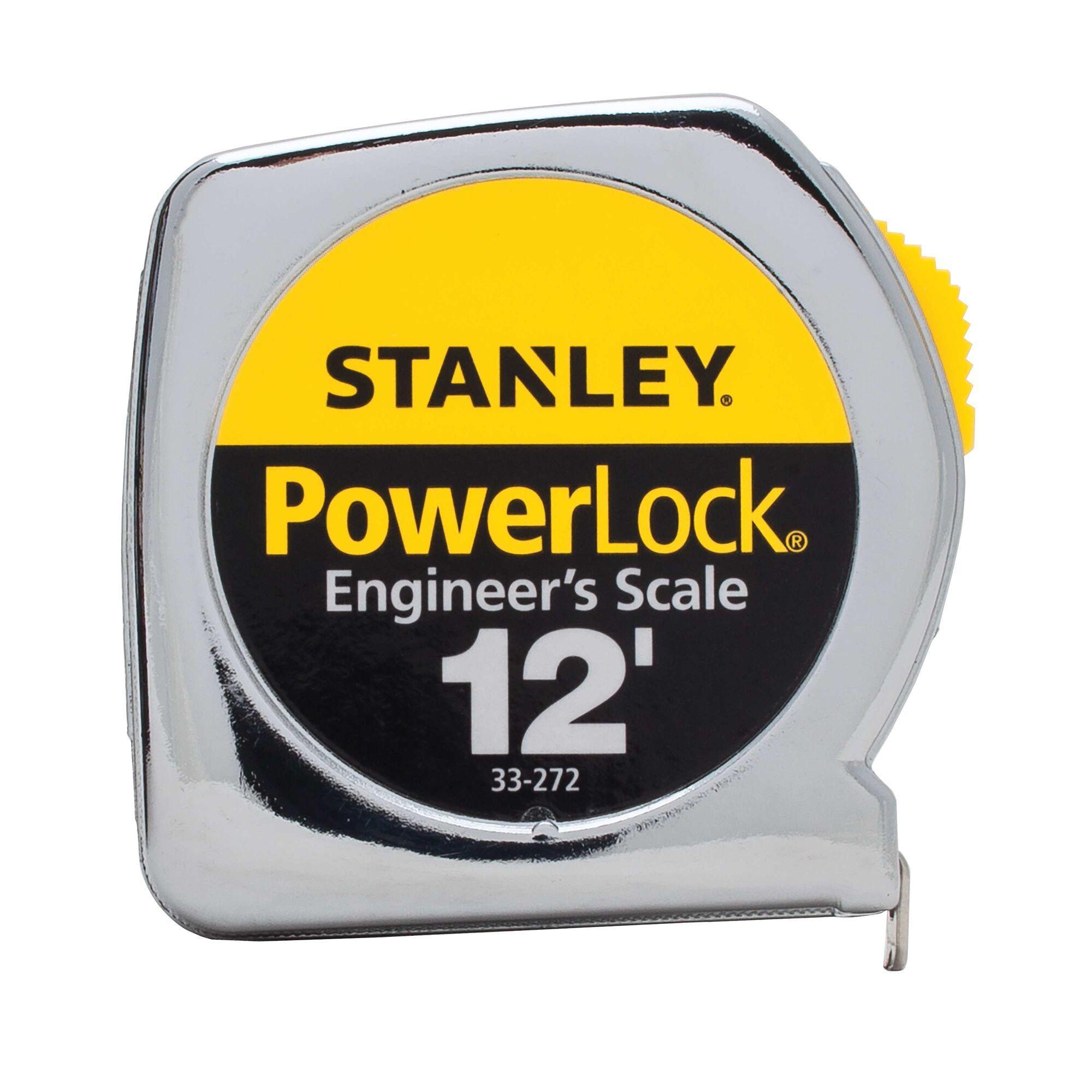 Stanley 33-272 Heavy Duty Decimal Scale Tape Rule With BladeArmor, 12 ft L x 1/2 in W Blade, Mylar Polyester Film Blade, Imperial Measuring System - Measuring Tapes
