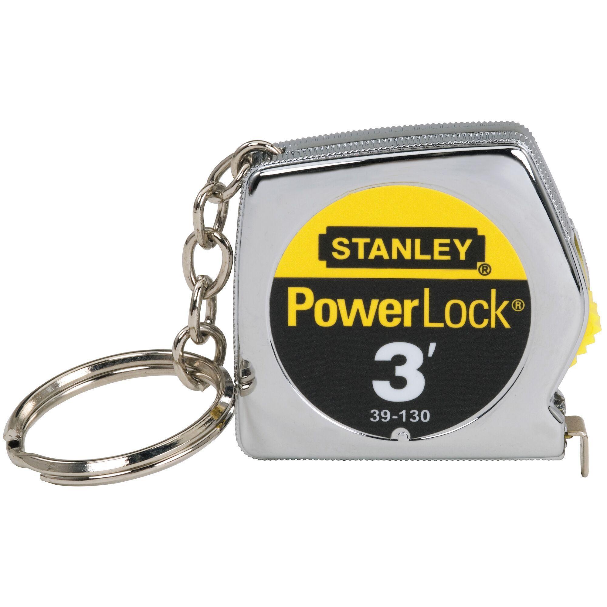 Stanley PowerLock 39-130 Key Chain Tape Rule, 3 ft L x 1/4 in W Blade, Polymer Coated Steel Blade - Measuring Tapes