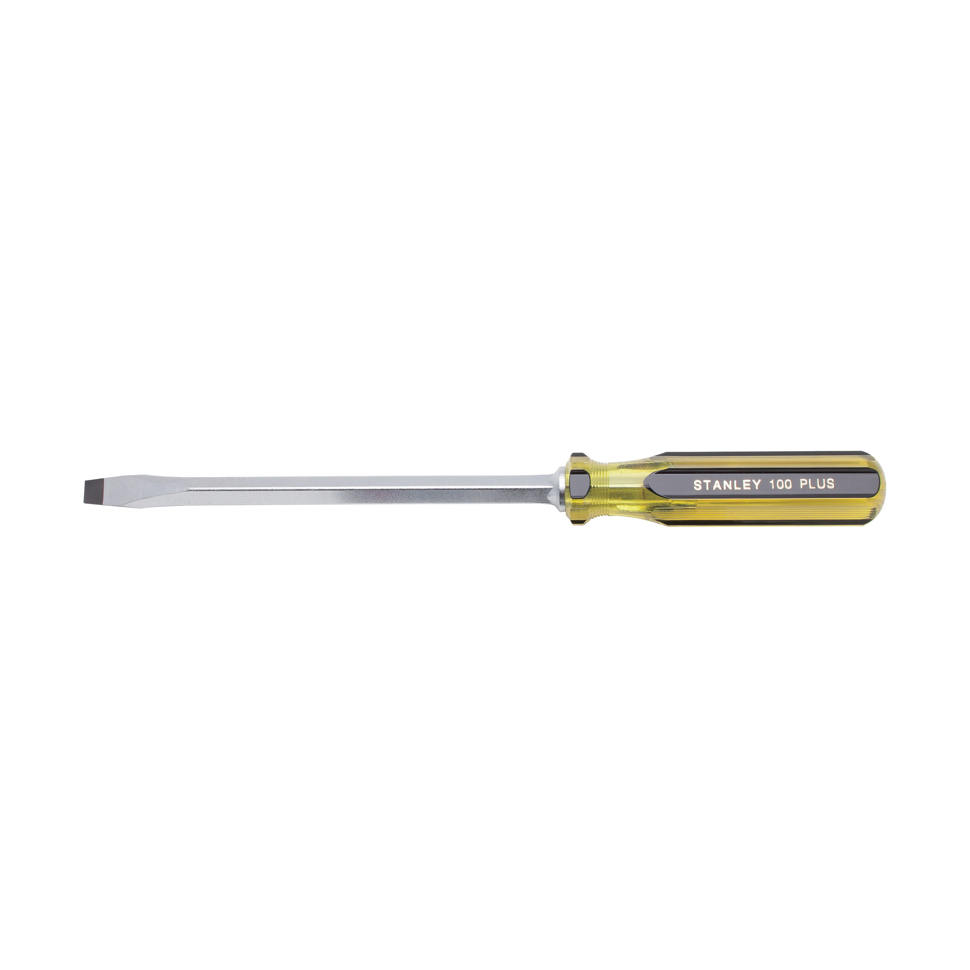 Stanley 100 PLUS 64-170-A Screwdriver, #0 Phillips Point, Alloy Steel Shank, 4-3/8 in OAL, Acetate Handle, Black Oxide/Polished Chrome - Standard Screwdrivers