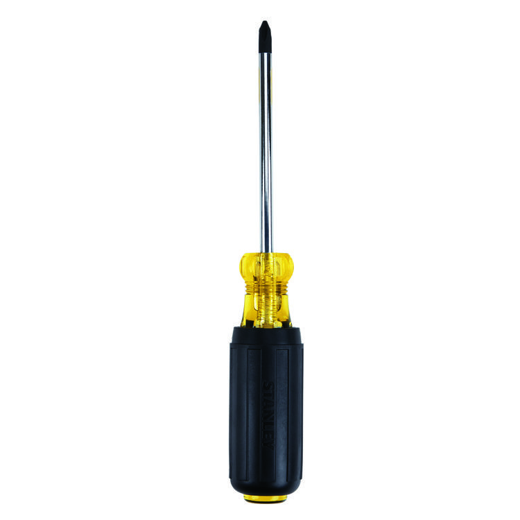 Stanley 65-902 Standard Screwdriver, #2 Phillips Point, Alloy Steel Shank, 6-5/16 in OAL, Acetate Handle, Black Oxide Tipped/Polished Chrome - Standard Screwdrivers