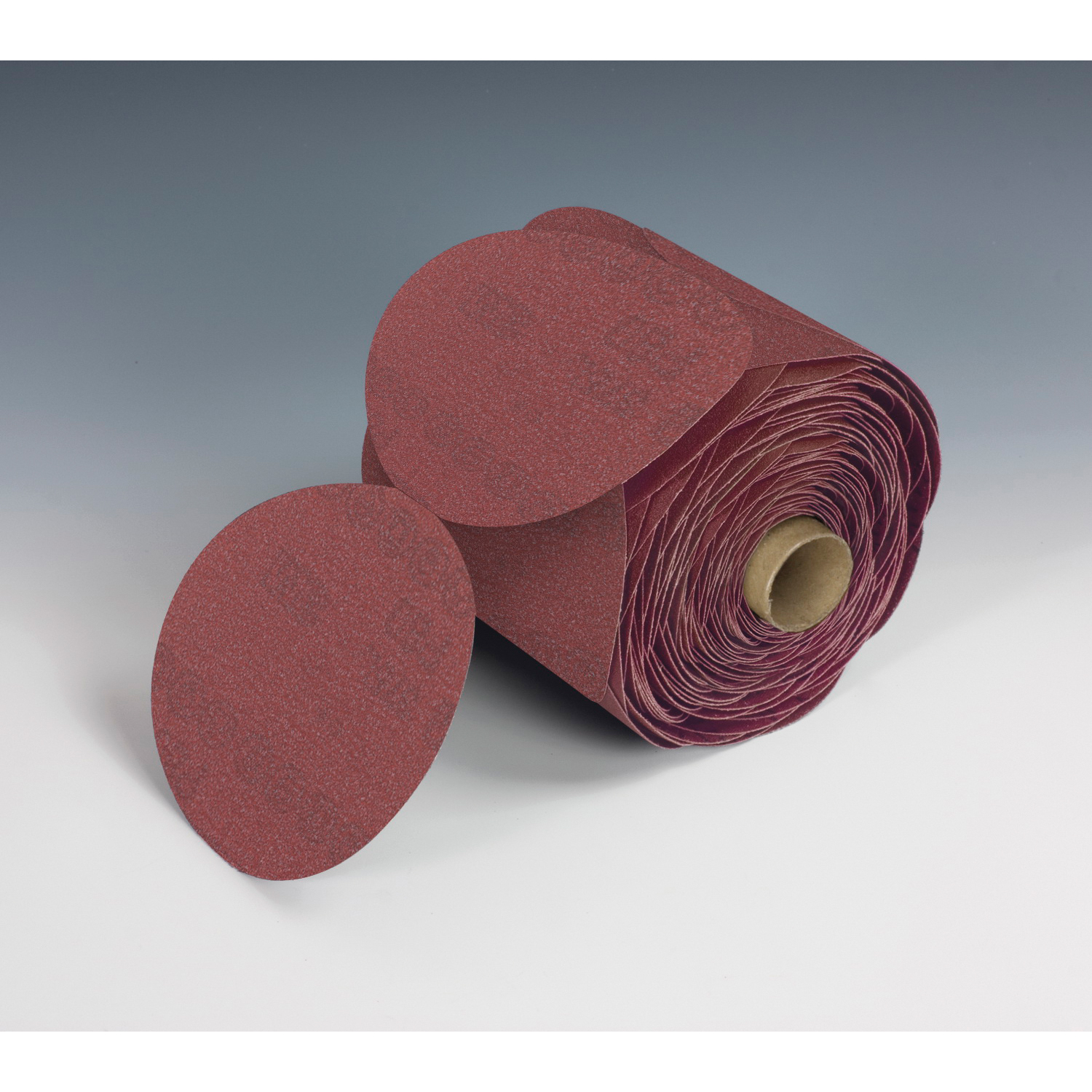 Stikit 7100106663 Roll Film Disc, 6 in Dia Disc, P120 Grit, Aluminum Oxide Abrasive, Film Backing - Coated Abrasive Adhesive-Backed/PSA Discs