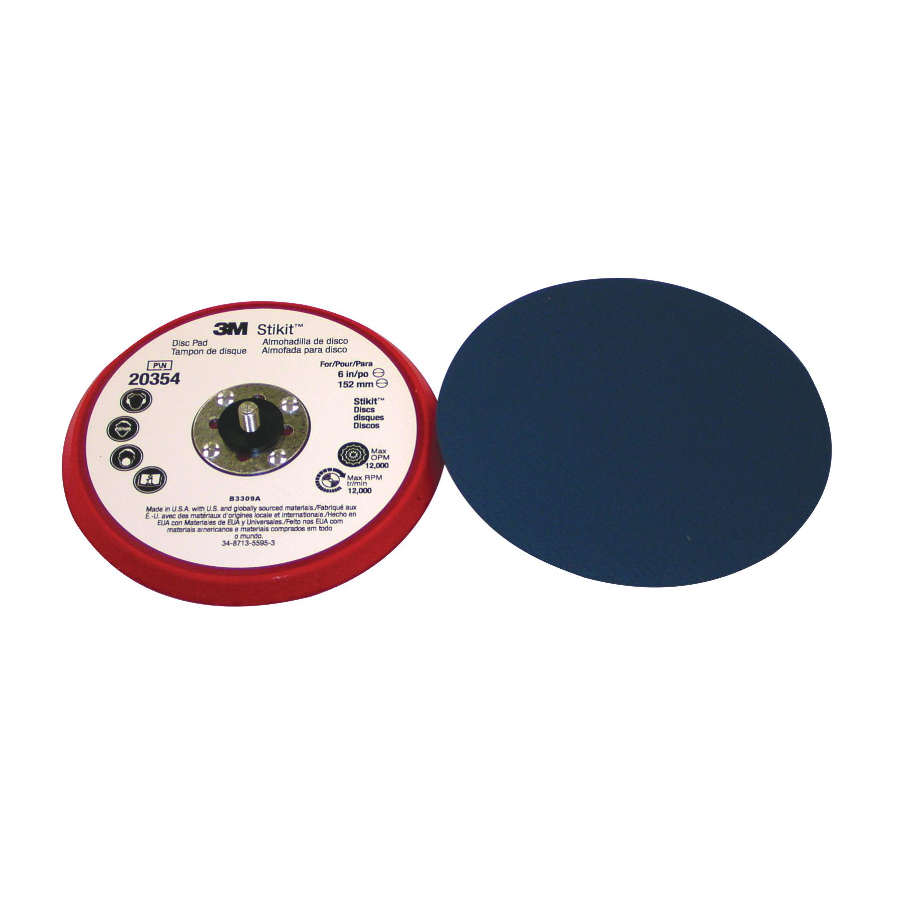 Stikit 7100029149 Tapered Edge Disc Pad, 6 in Dia Pad, 0.56 in L Pad x 6 in W Pad, Stikit Attachment - Disc Pads