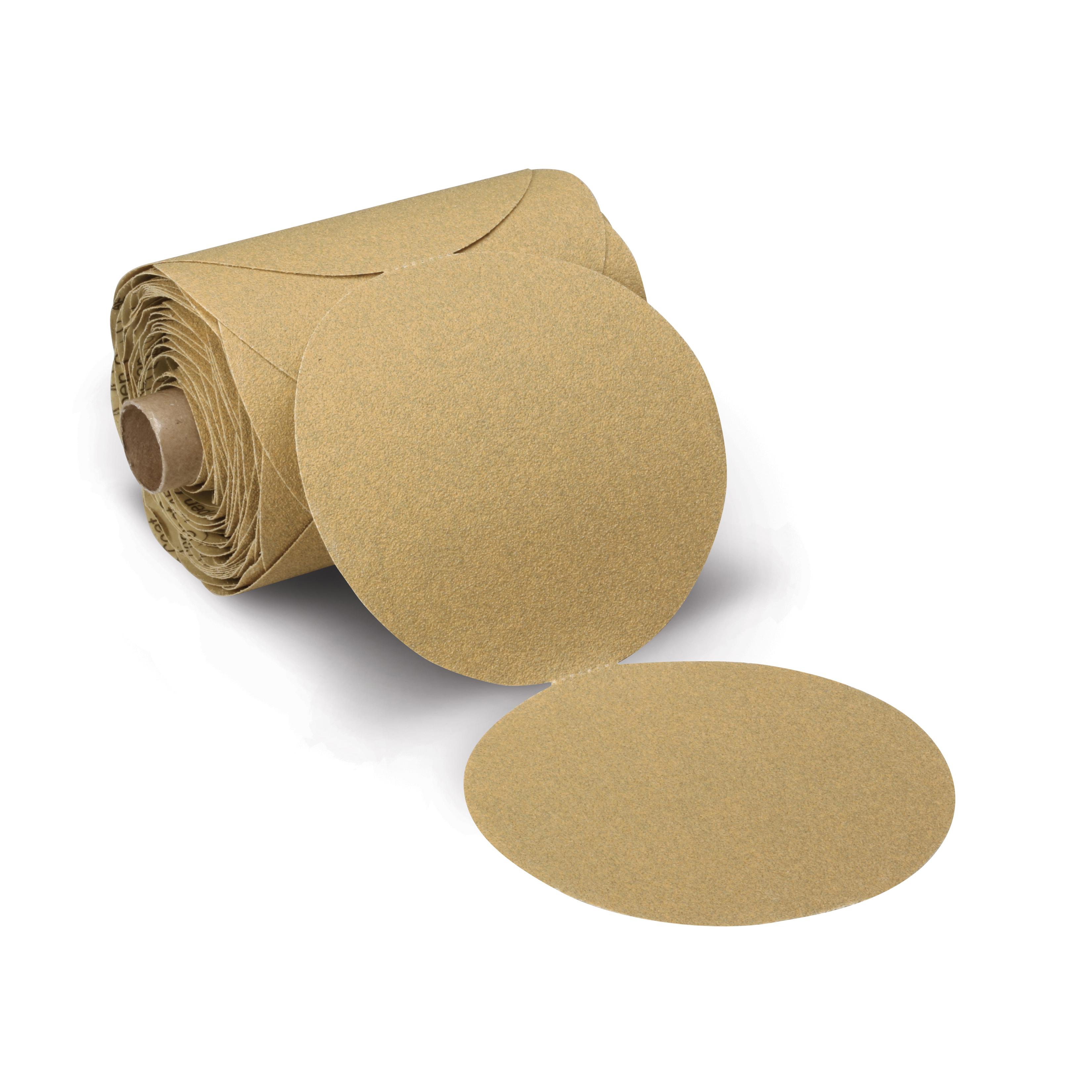 Stikit 7000119553 Open Coated PSA Paper Disc, 6 in Dia Disc, P120 Grit, Fine Grade, Aluminum Oxide Abrasive, Paper Backing - Coated Abrasive Adhesive-Backed/PSA Discs