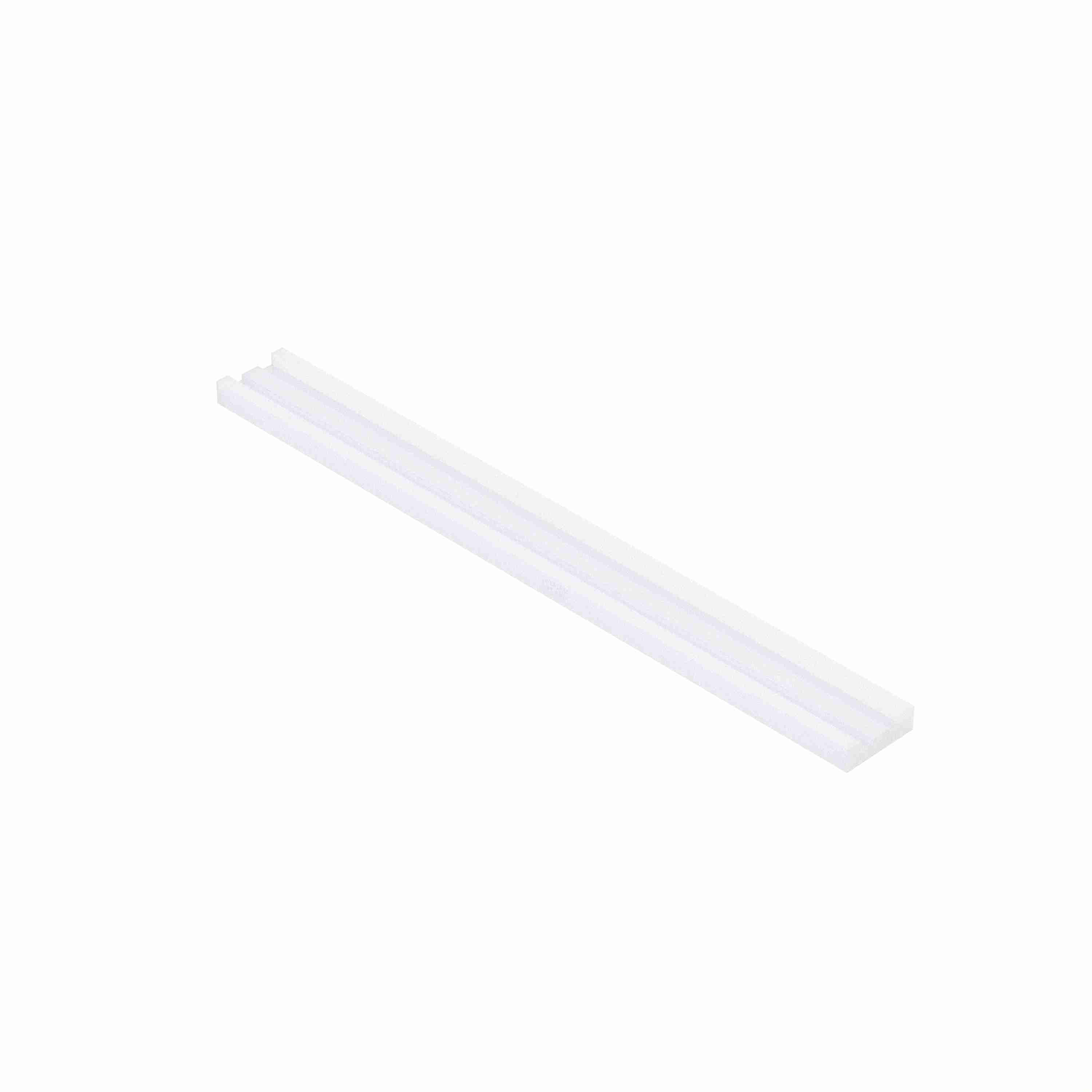 System Plast HG-2060-10 HA Series Chain Track, For Use With Size 60 Roller Chain, UHMW, White - Conveyor Replacement Parts