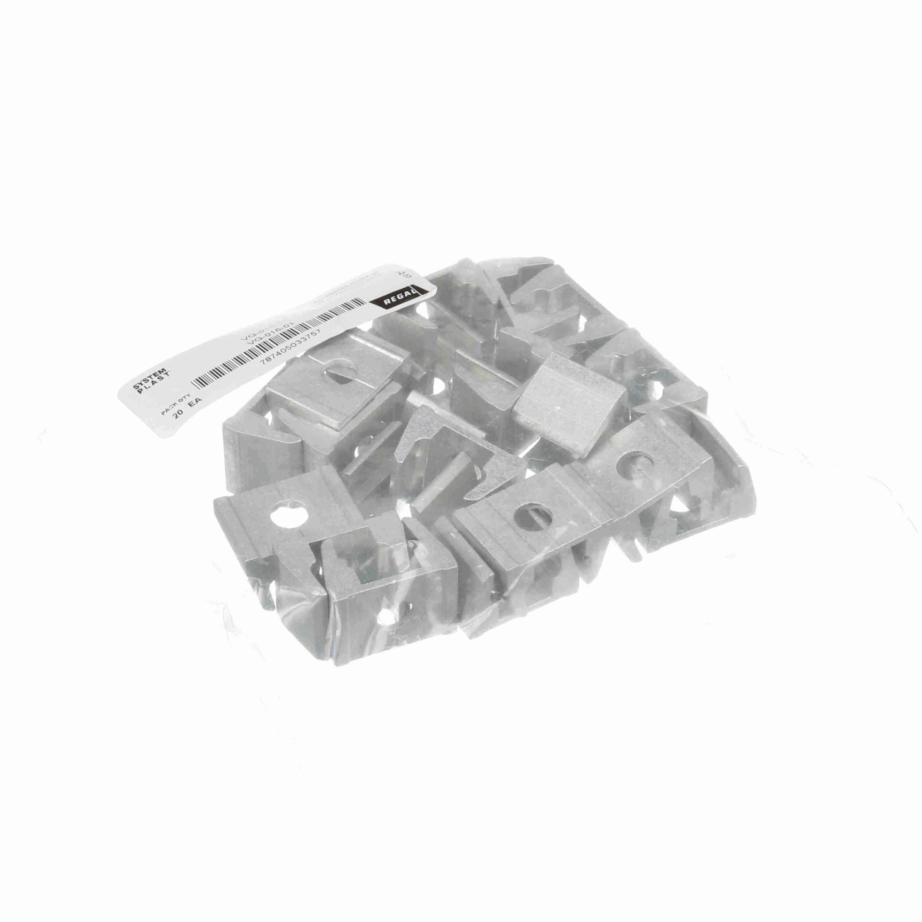System Plast VG-016-01 016 Heavy Duty Rail Clip, 5/16 in Fastener, Aluminum - Conveyor Replacement Parts