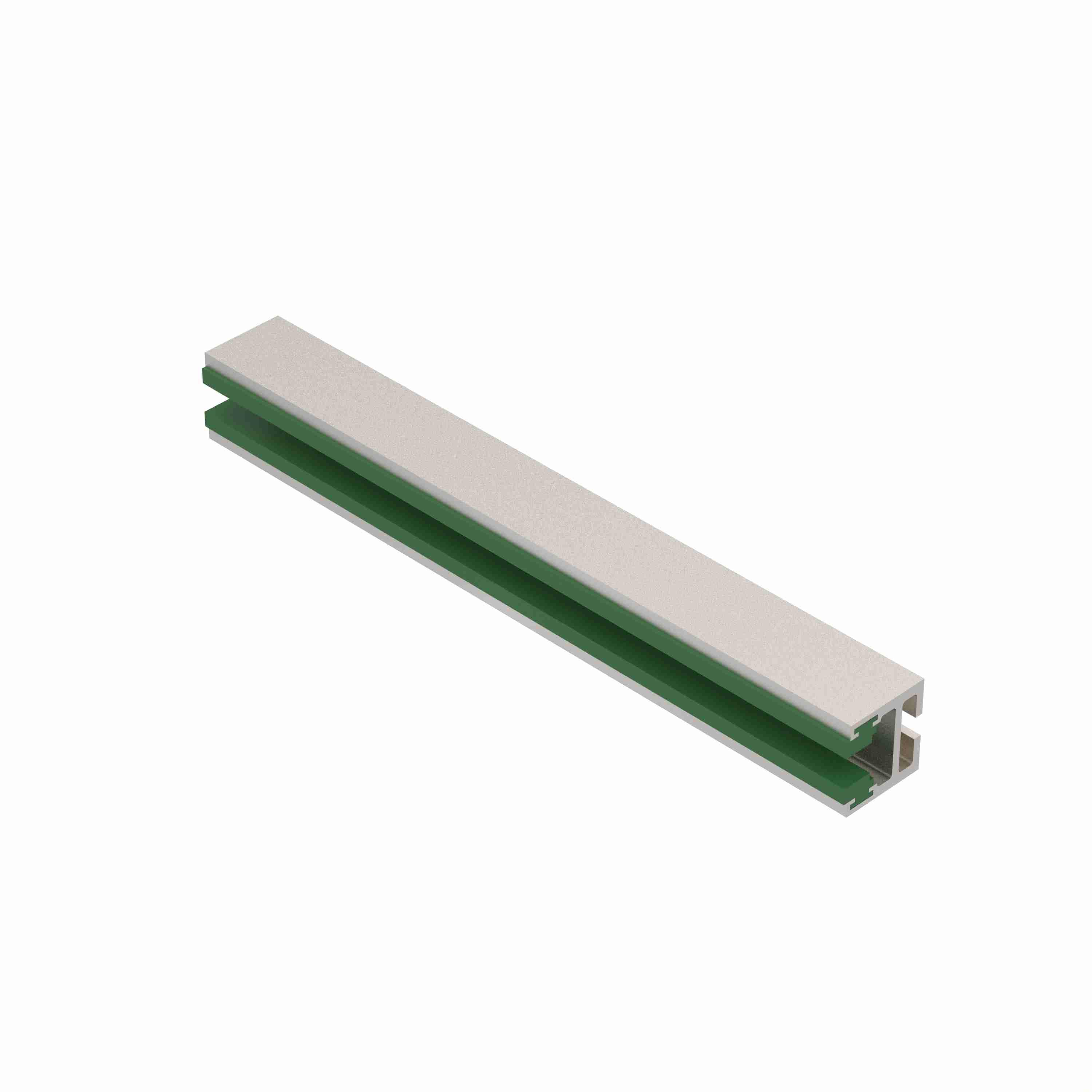 System Plast VG-370-60-10 Chain Guide Assembly, #60 Chain, 120 in L x 1.37 in OAW x 1.44 in OAH, UHMW-PE - Conveyor Chain Guides & Profiles