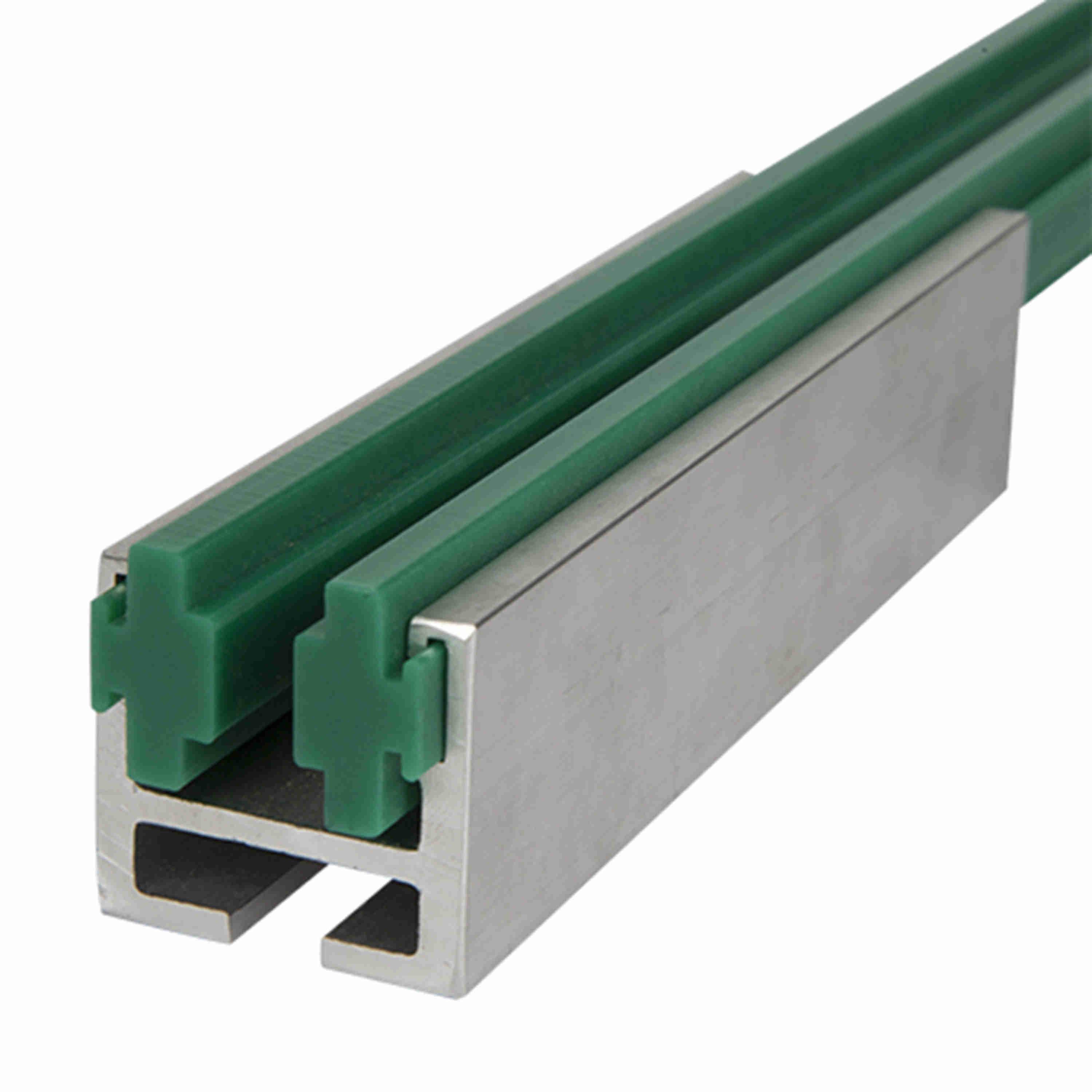 System Plast VG-380-50-10 380 Vertical Chain Guide Assembly With UHMW Insert, For Use With #50/#60 Roller Chain, 5/16 in Hexagonal Head Bolt, Aluminum, Green - Conveyor Replacement Parts